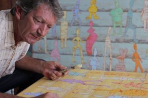 a Photo of Paul Radford at work in his studio